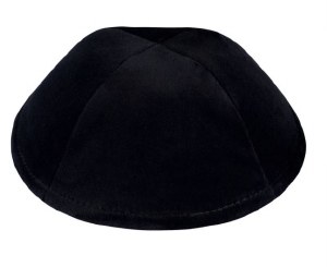 Picture of iKippah Black Velvet 4 Part No Rim Size 7